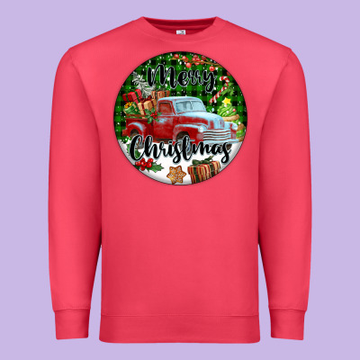 Merry Christmas Truck Premium Sweatshirt Designed By Fadigitalartstudio
