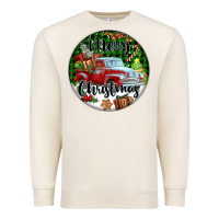 Sandshell Merry Christmas Truck Premium Sweatshirt - FaDigitalArtStudio