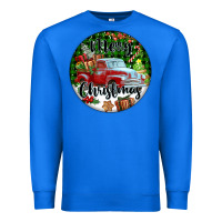 True Royal Merry Christmas Truck Premium Sweatshirt - FaDigitalArtStudio