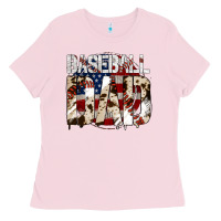 Bubblegum Pink baseball dad Ladies Tee - Jasminsmagicworld