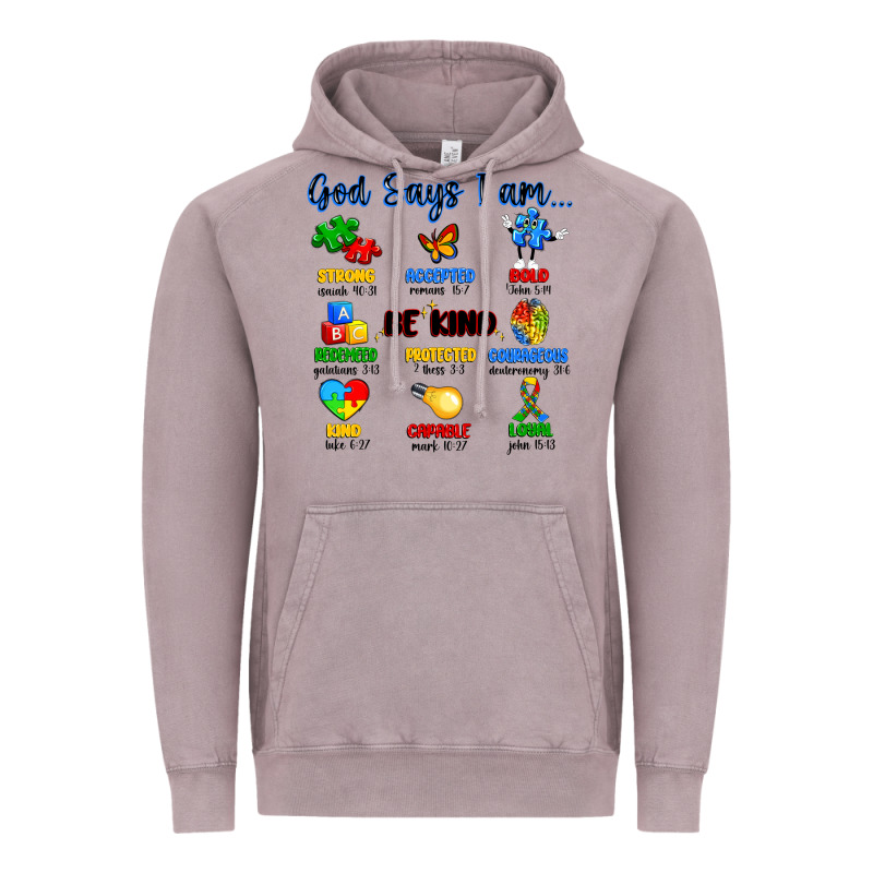 God Says I Am Autism Vintage Hoodie by Artiststas | Teevron
