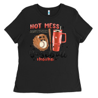 Black hot mess always stressed baseball mama stanley cup Ladies Tee - MaliasSmallBusiness