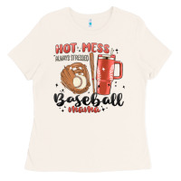 Bone hot mess always stressed baseball mama stanley cup Ladies Tee - MaliasSmallBusiness