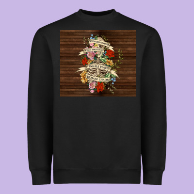 Kinda Emotional With Skeleton Heavyweight Sweatshirt Designed By Tumblerdesignbyshophia