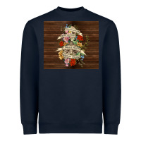 Navy kinda emotional with skeleton Heavyweight Sweatshirt - TumblerDesignByShophia