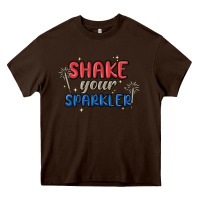 Chocolate Brown 4th of july america shake your sparkler Heavy Core Tee - MaliasSmallBusiness