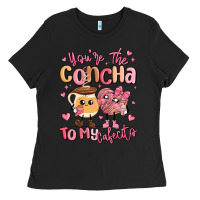 Black youre the concha to my cafecito mexican pan dulce Ladies Tee - MaliasSmallBusiness