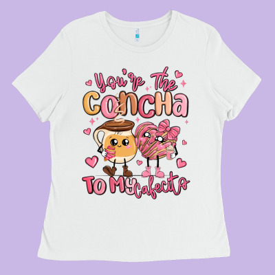 Youre The Concha To My Cafecito Mexican Pan Dulce Ladies Tee Designed By Maliassmallbusiness
