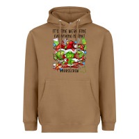 Toasted Coconut it's fine we're fine everythıng is fine! nursecre Heavyweight Hoodie - FaDigitalArtStudio