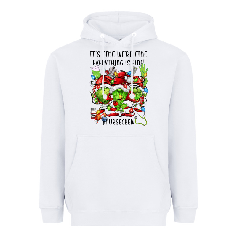 It's Fine We're Fine Everythıng Is Fine! Nursecre Heavyweight Hoodie by FaDigitalArtStudio | Teevron