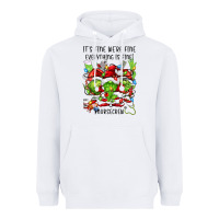 White it's fine we're fine everythıng is fine! nursecre Heavyweight Hoodie - FaDigitalArtStudio