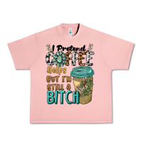Salmon i pretend coffee helps but i'm still a bitch Urban Heavy Tee - BarkalooDesign