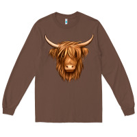 Chestnut long haired cow Long Sleeve Tee - Jasminsmagicworld