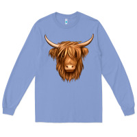 Colony Blue long haired cow Long Sleeve Tee - Jasminsmagicworld