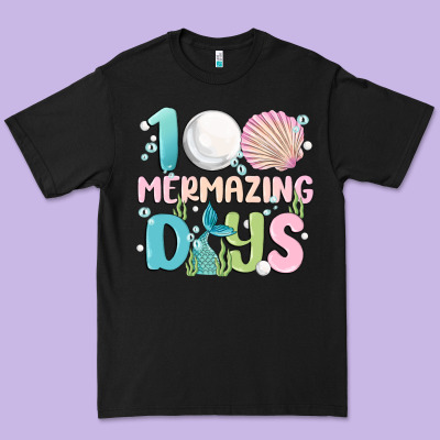 100 Mermazing Days Premium Tee Designed By Maliassmallbusiness