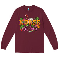 Burgundy Nurse off duty Long Sleeve Tee - NancyCooperArtShop