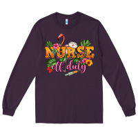 Plum Nurse off duty Long Sleeve Tee - NancyCooperArtShop