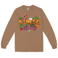 Toasted Coconut Nurse off duty Long Sleeve Tee - NancyCooperArtShop