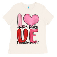 Bone love never fails valentine s day Ladies Tee - MaliasSmallBusiness