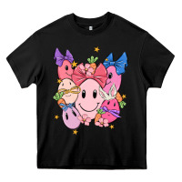 Black soft pink easter Heavy Core Tee - MaliasSmallBusiness