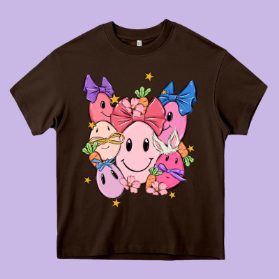 Soft Pink Easter Heavy Core Tee Designed By Maliassmallbusiness