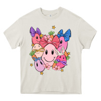 Cream soft pink easter Heavy Core Tee - MaliasSmallBusiness