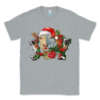 Heather Grey Joy Christmas Goat Classic Tee - LillyAllenDesigns