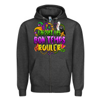 Charcoal Heather laissez les bon temps rouler olivia Zipper Hoodie - OliviaCreatesArt