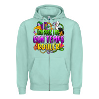 Seafoam laissez les bon temps rouler olivia Zipper Hoodie - OliviaCreatesArt