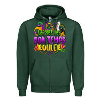 Sports Green laissez les bon temps rouler olivia Zipper Hoodie - OliviaCreatesArt