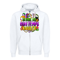 White laissez les bon temps rouler olivia Zipper Hoodie - OliviaCreatesArt