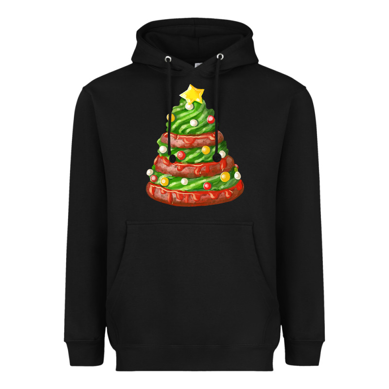 Green Chocolate Christmas Cookie Cake Heavyweight Hoodie by FaDigitalArtStudio | Teevron