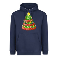 Navy green chocolate christmas cookie cake Heavyweight Hoodie - FaDigitalArtStudio