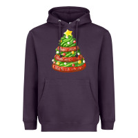 Plum green chocolate christmas cookie cake Heavyweight Hoodie - FaDigitalArtStudio