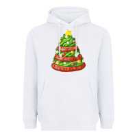 White green chocolate christmas cookie cake Heavyweight Hoodie - FaDigitalArtStudio