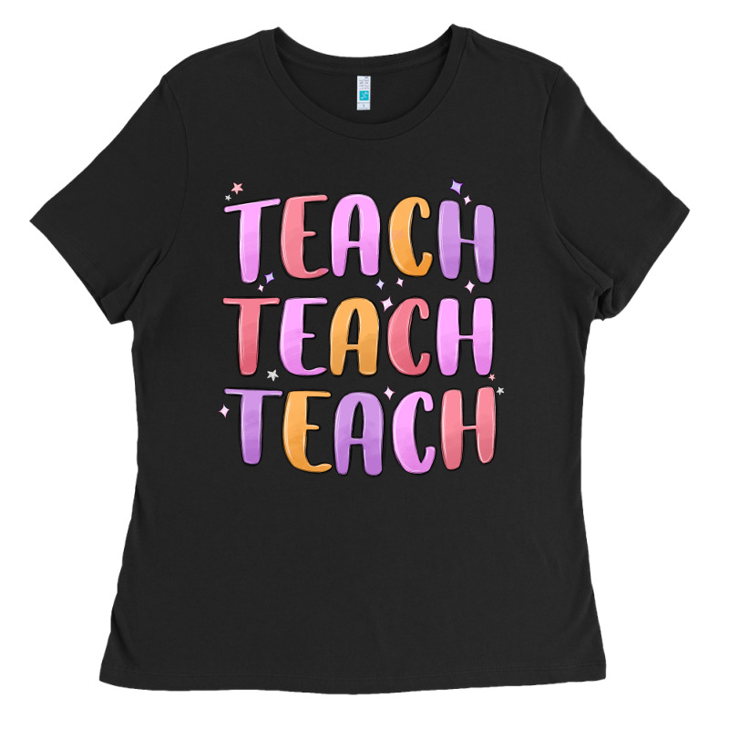 Teach Teach Varsity Ladies Tee by MaliasSmallBusiness | Teevron