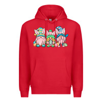 Red Easter gnomes Premium Hoodie - OliviaCreatesArt