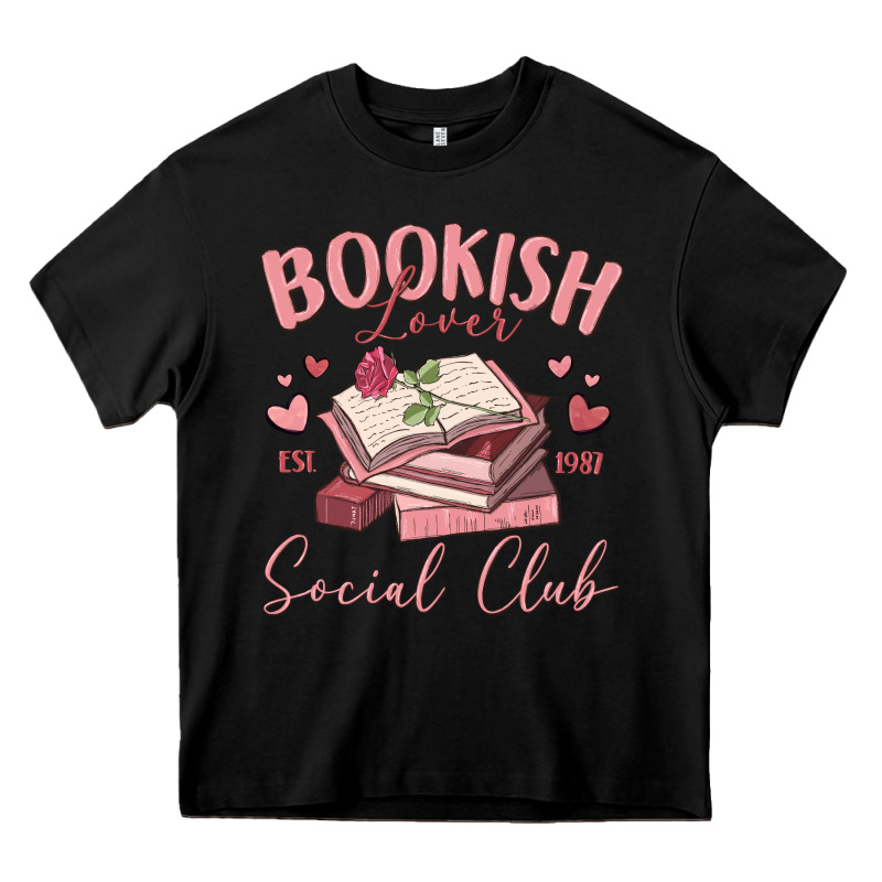Bookish Lover Social Club Heavy Core Tee by MaliasSmallBusiness | Teevron
