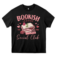 Black bookish lover social club Heavy Core Tee - MaliasSmallBusiness