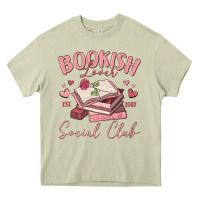 Mossy bookish lover social club Heavy Core Tee - MaliasSmallBusiness