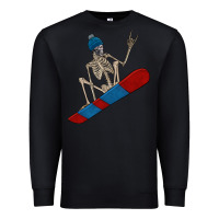 Black skeleton snowboard Premium Sweatshirt - FaDigitalArtStudio