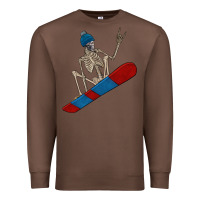 Chestnut skeleton snowboard Premium Sweatshirt - FaDigitalArtStudio