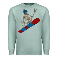 Seafoam skeleton snowboard Premium Sweatshirt - FaDigitalArtStudio