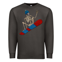 Smoke skeleton snowboard Premium Sweatshirt - FaDigitalArtStudio