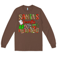 Chestnut Santa's Favorite Phlebotomist Long Sleeve Tee - texasbilliewilder