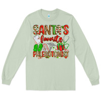 Matcha Santa's Favorite Phlebotomist Long Sleeve Tee - texasbilliewilder