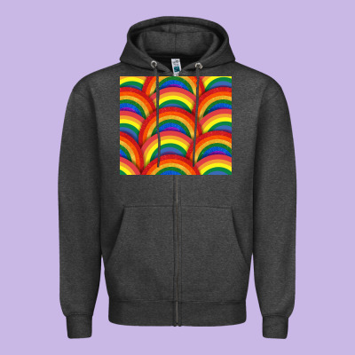 Pride Rainbow Glitter Tumbler Zipper Hoodie Designed By Fadigitalartstudio