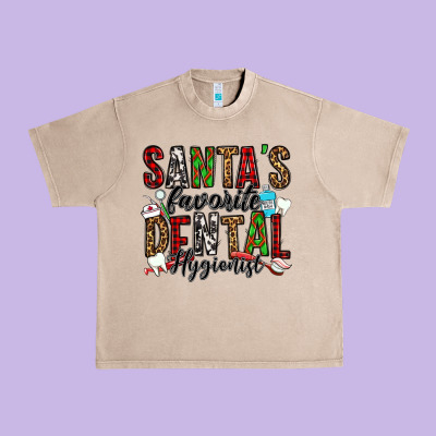 Santa's Favorite Dental Hygienist Urban Heavy Tee Designed By Jasminsmagicworld