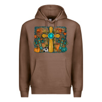 Chestnut Fall Gemstone Cross Premium Hoodie - RanaPortraitStore