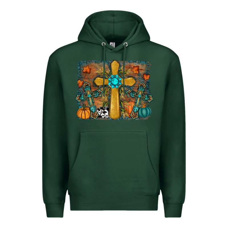 Fall Gemstone Cross Premium Hoodie by RanaPortraitStore | Teevron